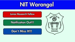 NIT Warangal Junior Research Fellow Recruitment 2026 - Apply Online