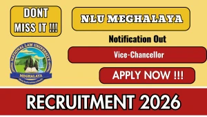 NLU Meghalaya Vice-Chancellor Recruitment 2026 - Apply Offline
