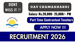 OAV Part-Time Contractual Teachers Recruitment 2026 - Apply Offline