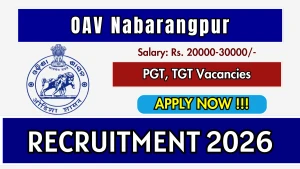 OAV Nabarangpur Guest Teachers Recruitment 2026 - Apply Offline