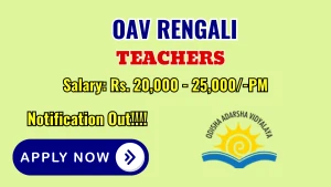 OAVR Teachers Recruitment 2026 - Apply Offline