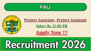 PAU Recruitment 2026 - Apply Offline for Project Associate, Project Assistant Posts