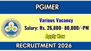 PGIMER Recruitment 2026 - Apply Online for DEO, Office Helper and More Posts