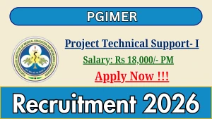 PGIMER Project Technical Support-I Recruitment 2026 - Walkin