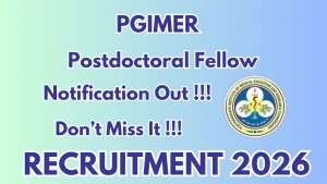 PGIMER Recruitment 2026 - Walkin for Senior Research Fellow Posts