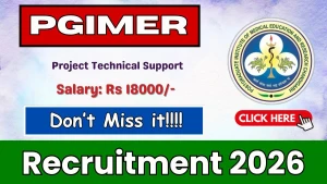 PGIMER Project Technical Support Recruitment 2026 - Apply Online