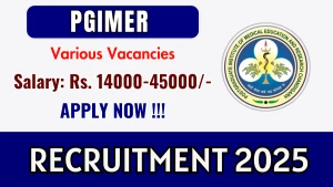 PGIMER Recruitment 2026 - Apply Online for Research Associate, Lab Attendant and More Posts