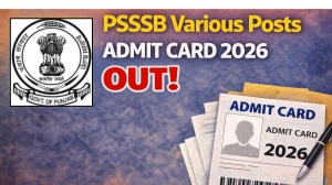 PSSSB Various Posts Admit Card 2026: Download Hall Ticket for 08 March 2026 Written Exam (Technical Assistant, Audit Officer, Librarian & Others)