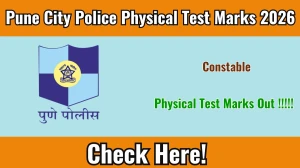 Pune City Police Constable Physical Test Marks 2026 OUT (Direct Link) - Download Scorecard @ punepolice.gov.in Pune City Police Constable Physical Test Marks 2026 OUT (Direct Link) - Download Scorecard @ punepolice.gov.in