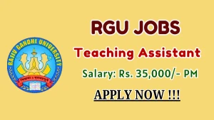 RGU Teaching Assistant Recruitment 2026 - Walkin