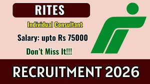 RITES Individual Consultant Recruitment 2026 - Apply Online