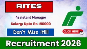 RITES Assistant Manager Recruitment 2026 - Apply Online for 11 Posts