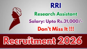 RRI Research Assistant Recruitment 2026 - Apply Online RRI Research Assistant Recruitment 2026 - Apply Online
