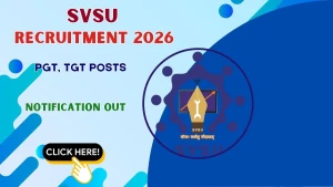 SVSU Recruitment 2026 - Apply Online for 12 PGT, TGT Posts