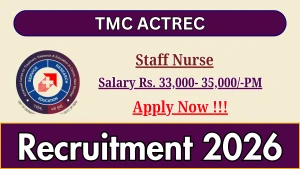 TMC ACTREC Staff Nurse Recruitment 2026 - Walkin