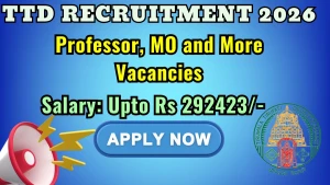 TTD Recruitment 2026 - Apply Offline for 30 Professor,MO and Other Posts TTD Recruitment 2026 - Apply Offline for 30 Professor,MO and Other Posts