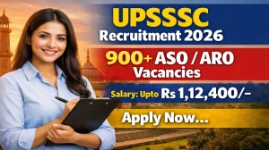 UPSSSC ASO Recruitment 2026 - Apply Online Link Activated for 929 Assistant Statistical Officer / Assistant Research Officer Posts