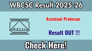 WB SET Result 2025-26 OUT (Direct Link) - Download Scorecard @ wbcsc.org.in