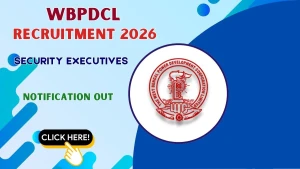 WBPDCL Security Executives Recruitment 2026 - Walkin
