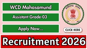 WCD Mahasamund Assistant Recruitment 2026 - Apply Offline