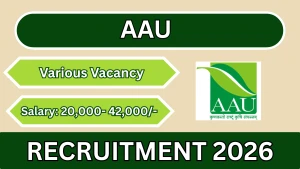 AAU Recruitment 2026 - Walkin for Young Professional, SRF and More Posts