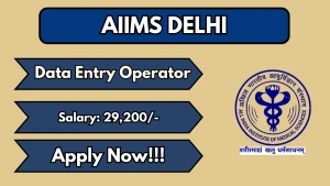 AIIMS Delhi Data Entry Operator Recruitment 2026 - Apply Online