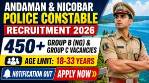 Andaman & Nicobar Police Constable Recruitment 2026 Last Date Extended - Apply Online for 495 Group B (NG) & Group C Posts