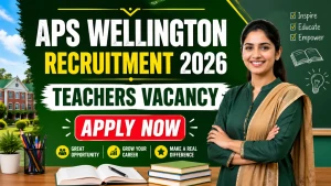 APS Wellington Recruitment 2026 - Apply Offline for Teachers Posts