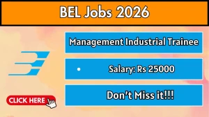BEL Management Industrial Trainee Recruitment 2026 Withdrawn - Walkin