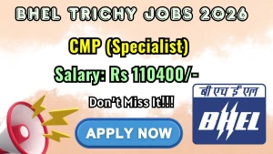 BHEL Trichy Contractual Medical Practitioner (Specialist) Recruitment 2026 - Apply Online