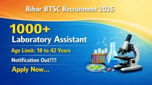 Bihar BTSC Laboratory Assistant Recruitment 2026 - Apply Online for 1091 Posts