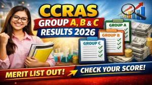 CCRAS Group A, B & C Result 2026 OUT (Direct Link) - Download Scorecard @ ccras.nic.in