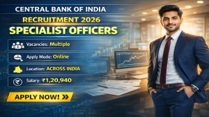 Central Bank of India SO Recruitment 2026 - Apply Online for 26 Specialist Officers Posts