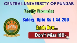 Central University of Punjab Faculty Recruitment 2026 - Apply Online for 21 Posts