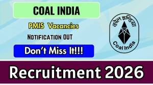 Coal India PMIS Recruitment 2026 - Apply Online for 34 Posts