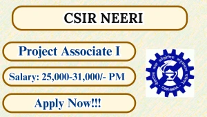 CSIR NEERI Project Associate I Recruitment 2026 - Apply Online