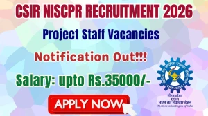 CSIR NIScPR Project Staff Recruitment 2026 – Walk in for 40 Project Associate, Project Scientist and More Posts