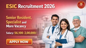 ESIC Recruitment 2026 - Walkin for 17 Senior Resident, Specialist and More Posts