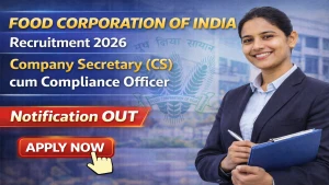 FCI Company Secretary cum Compliance Officer Recruitment 2026 - Apply Offline