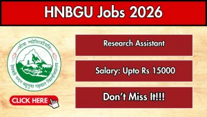 HNBGU Research Assistant Recruitment 2026 - Apply Online