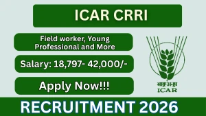 ICAR CRRI Recruitment 2026 - Walkin for Field worker, Young Professional and More Posts