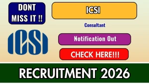 ICSI Consultant Recruitment 2026 - Apply Online for 11 Posts