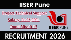 IISER Pune Project Technical Support-III Recruitment 2026 - Apply Online
