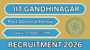 IIT Gandhinagar Post Doctoral Fellow Recruitment 2026 - Apply Online