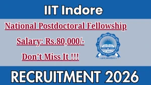 IIT Indore National Postdoctoral Fellowship Recruitment 2026 - Apply Online
