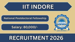 IIT Indore National Postdoctoral Fellowship Recruitment 2026 - Apply Online