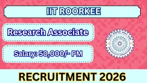 IIT Roorkee Research Associate Recruitment 2026 - Apply Online