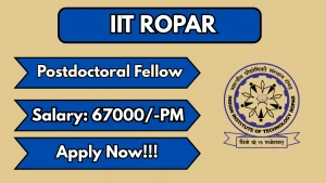 IIT Ropar Postdoctoral Fellow Recruitment 2026 - Apply Online