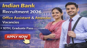 Indian Bank Recruitment 2026 - Apply Offline for Office Assistant & Attender Posts
