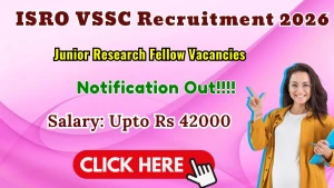 ISRO VSSC Junior Research Fellow Recruitment 2026 - Apply Online